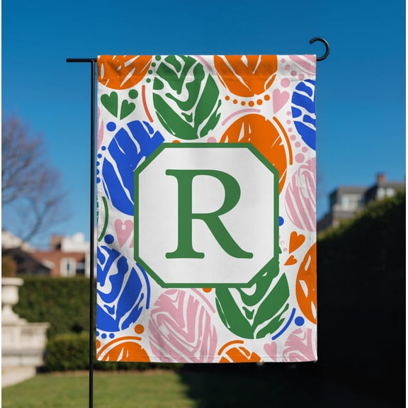 House Flag Personalized Purple Plaid Flag Monogram Initial Lavender Spring Classic V357, 28x40 POLE NOT INCLUDED