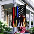 thumbnail image 1 of House Flag Police Military and Fire Thin Line USA Blue Green Red Line, First Responder, 28x40 POLE NOT INCLUDED, 1 of 5