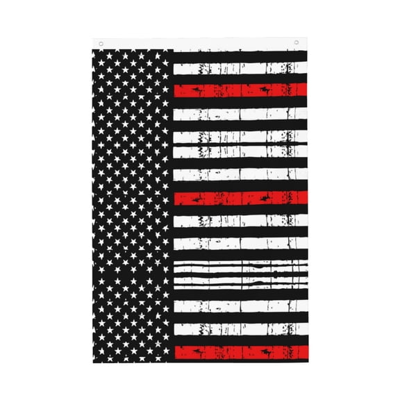 House Flag Red Line Flag Garden Flag Decorative House Yard Double Sided Flag For Decoration (2x3ft)