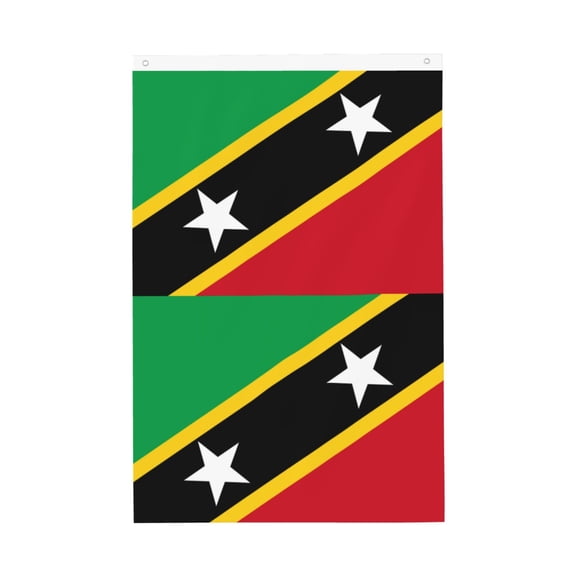 House Flag Saint Kitts And Nevis Flag Garden Flag Decorative House Yard Double Sided Flag For Decoration (2x3ft)