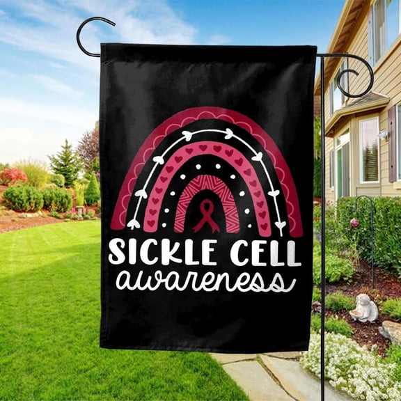 House Flag Sickle Cell Support Squad Anemia Fighter Message Porch Accessory, 28x40 POLE NOT INCLUDED