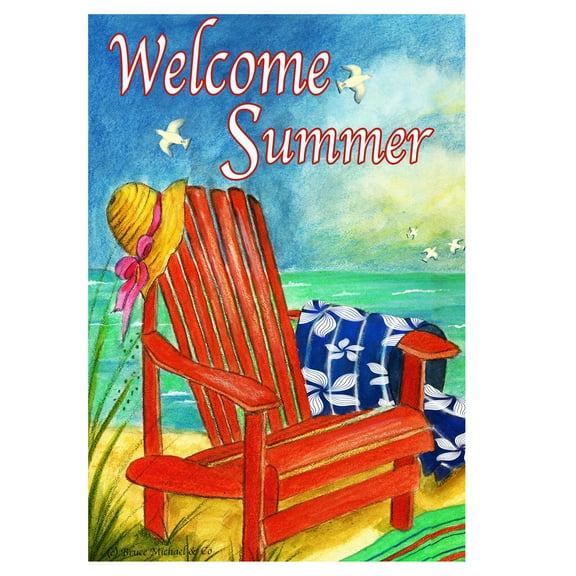 House Flag Summer Beach Chair 28" W x 40" L Double Sided Outdoor Flag