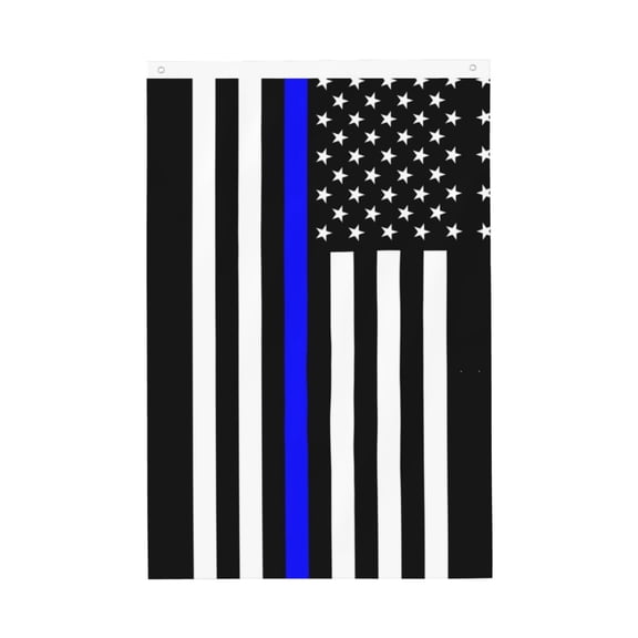 House Flag Thin Blue Line America Flag Garden Flag Decorative House Yard Double Sided Flag For Decoration (2x3ft)