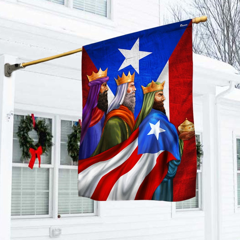 Point Reyes Flag House Flag Three Kings Puerto Rico Epiphany Feliz dia de Reyes ...