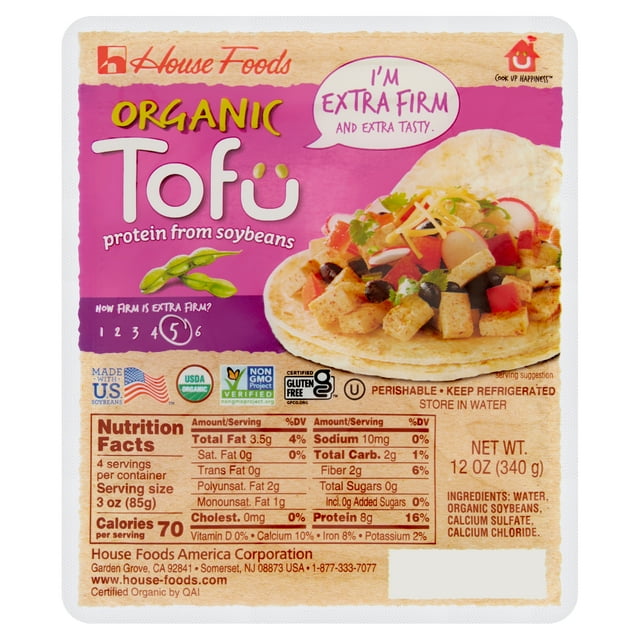 House Foods Refrigerated Soy Extra Firm Tofu 12 oz