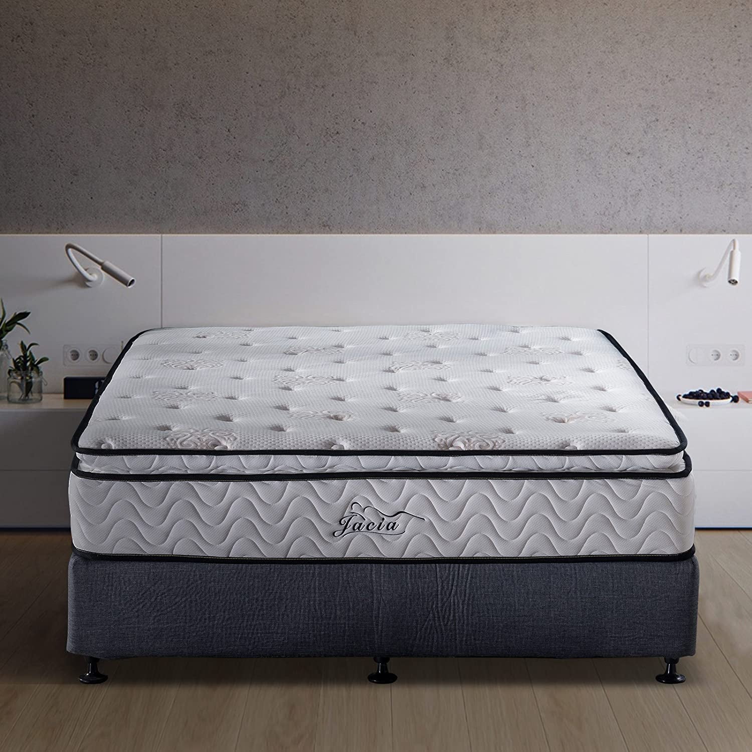 House Full Mattress 11.4 Inch Memory Foam Innerspring Independently ...