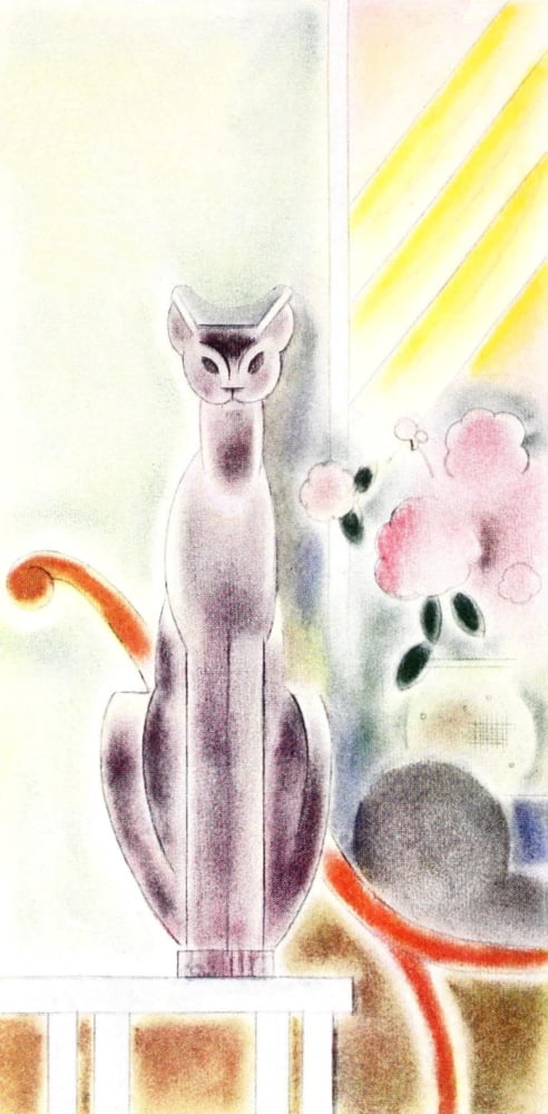 House & Garden 55 1929 Thibaut Cat Canvas Art - Unknown (24 x 36)