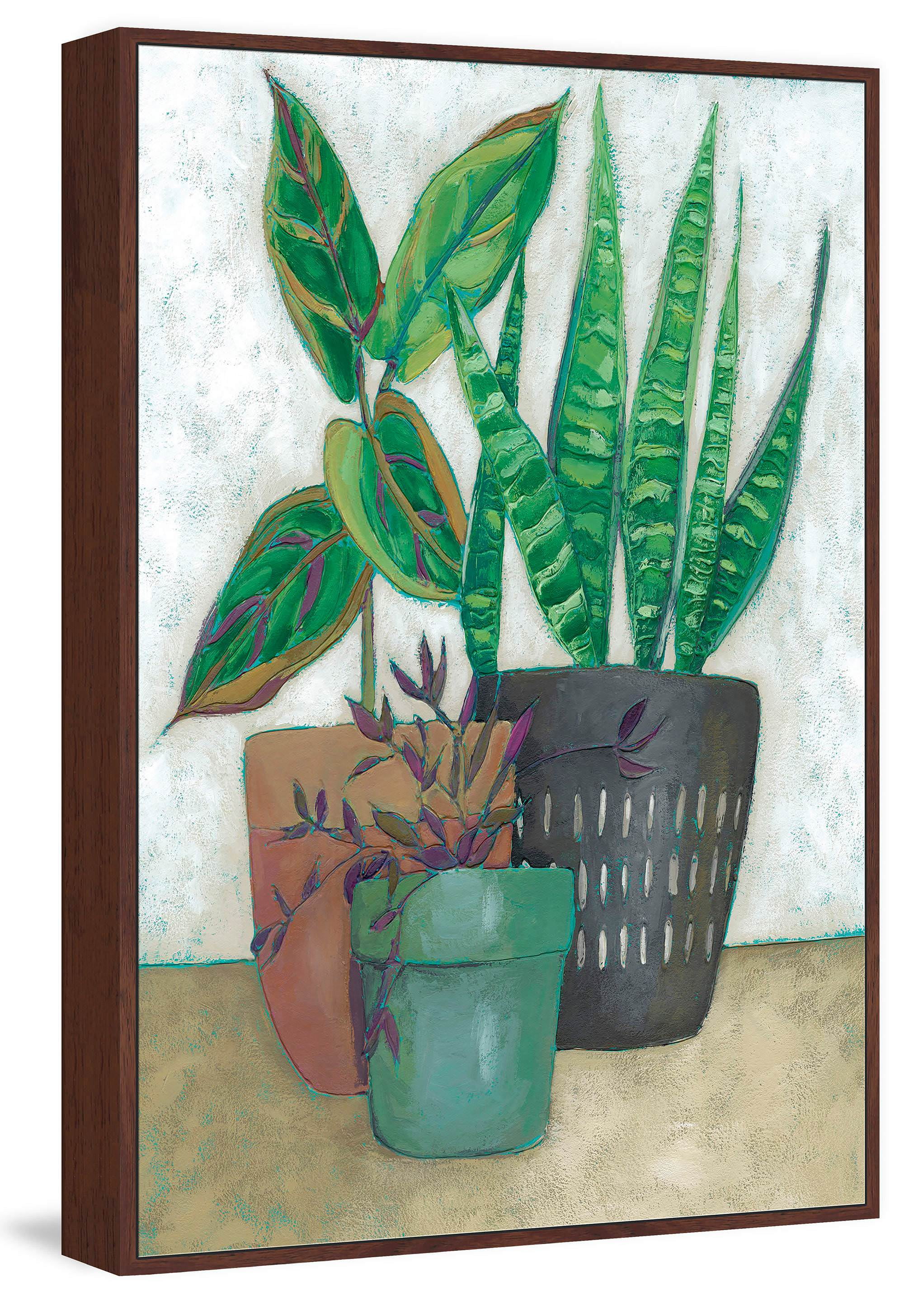 House Garden I Floater Framed Painting Print on Canvas