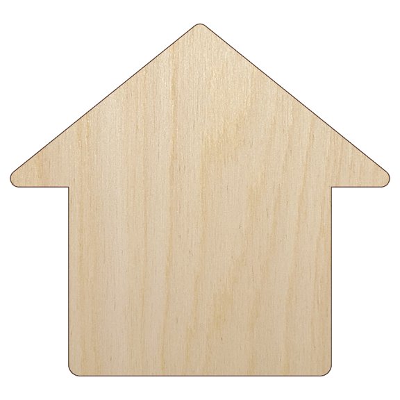House Home Wood Shape Unfinished Piece Cutout Craft DIY Projects - 6.25 Inch Size - 1/8 Inch Thick
