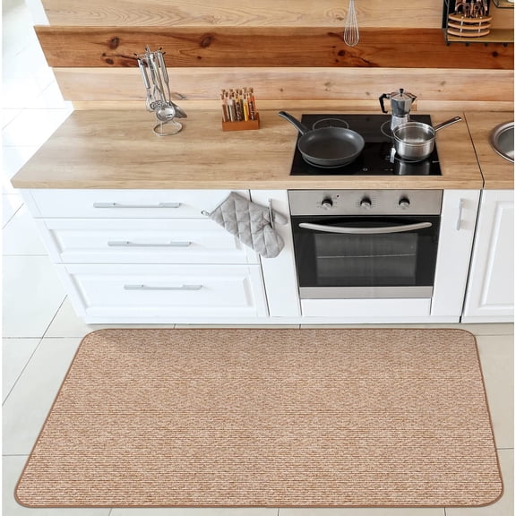 House, Home and More Skid-Resistant Carpet Indoor Area Rug Floor Mat - Praline Brown - 2 Ft X 3 Ft