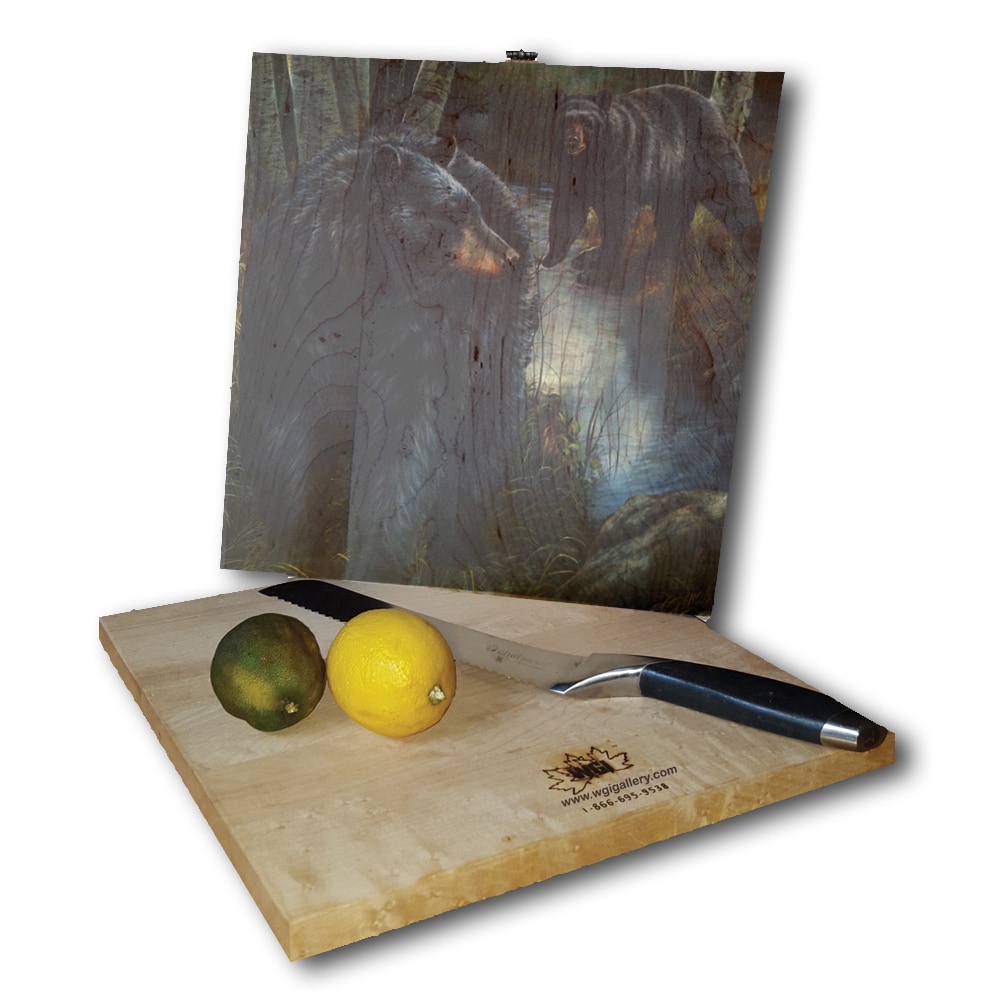 House & Homebody Co. Birchwood Bears Wood Cutting Board 12x12
