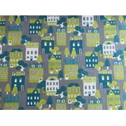 House - House Fabric - Robert Kaufman - Sevenberry - Cotton Flax - Gray House - C5620069