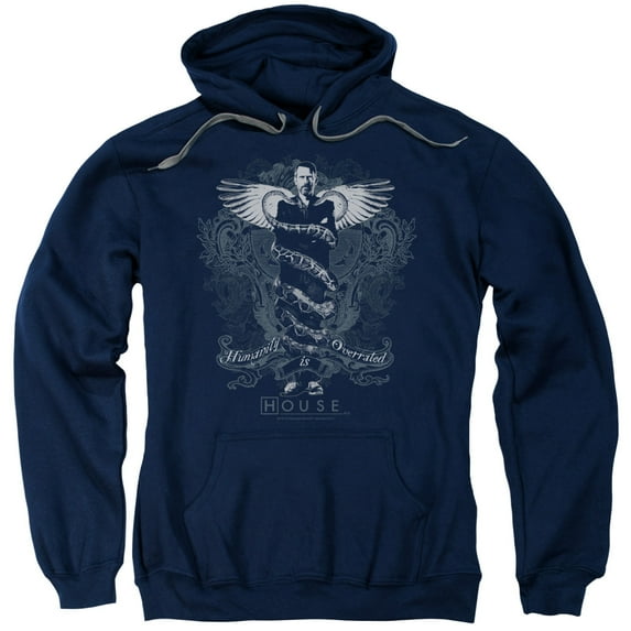 House Humanity Is Overrated Adult Pullover Hoodie Sweatshirt Navy