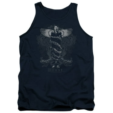 House Humanity Is Overrated Adult Tank Top Navy