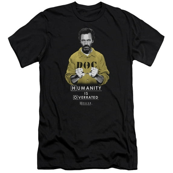 House Humanity Premium Adult Slim Fit 30/1 T-Shirt Black