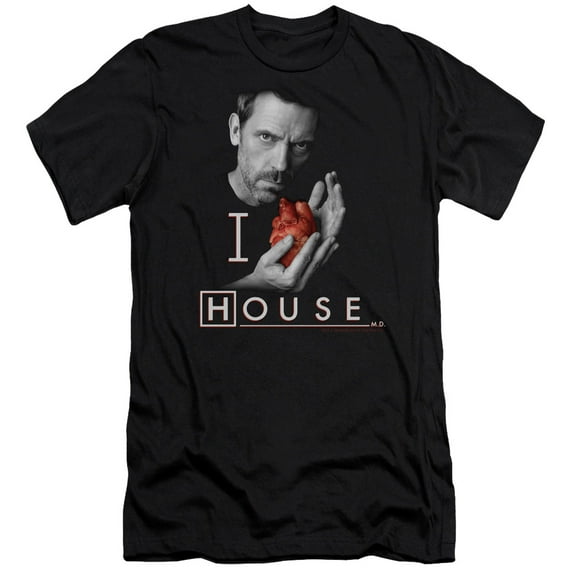 House I Heart House Adult 30/1 T-Shirt Black