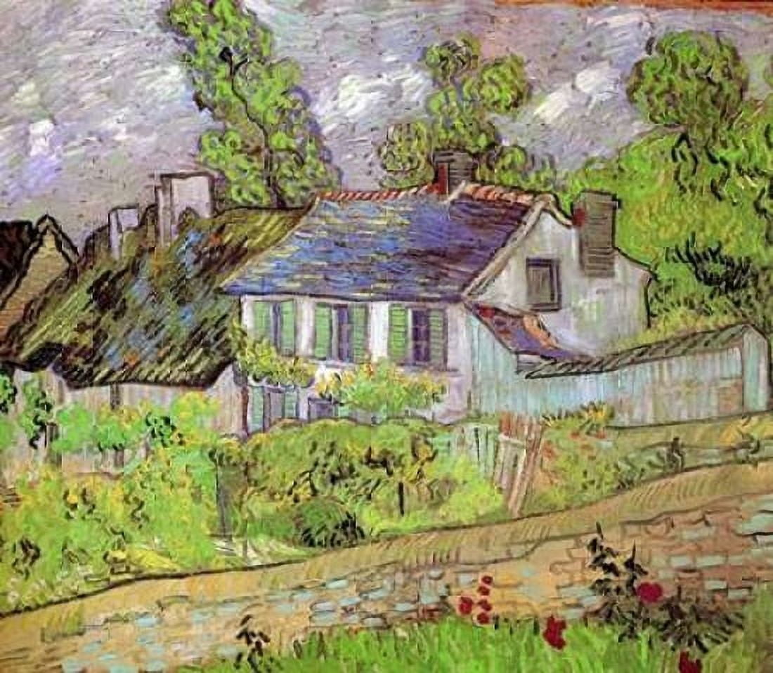 House In Auvers Canvas Art - Vincent Van Gogh (24 x 24)