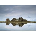 thumbnail image 1 of House In Between Rocks Reflected Poster Print (18 x 13), 1 of 3