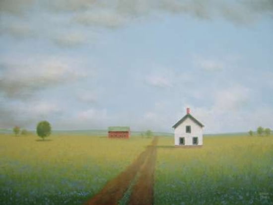 House Lane Canvas Art - Sharon France (18 x 24)