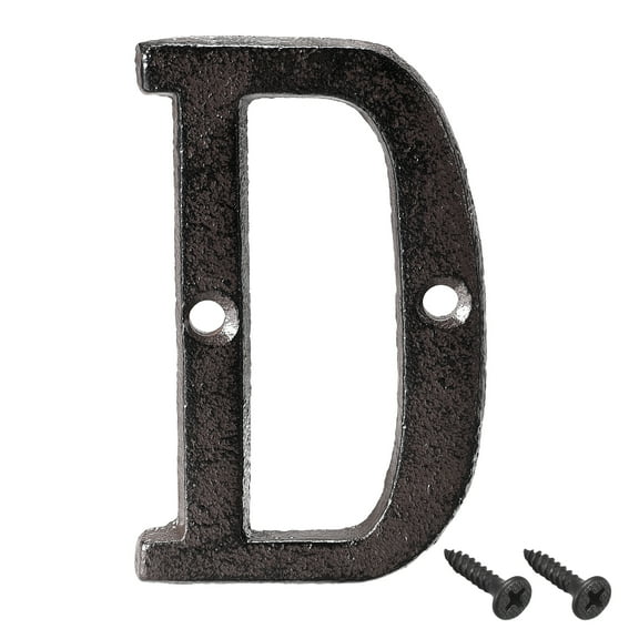 House Letter 3 Inch Cast Iron Letter D for Home Hotel Mailbox Address Sign