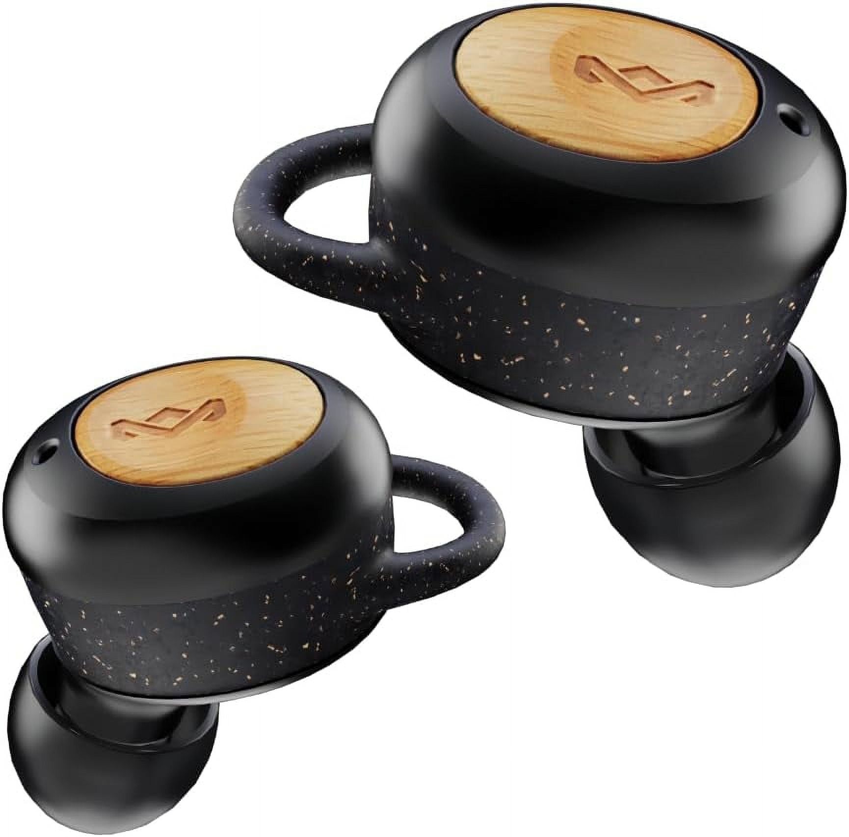 House of Marley Champion 2: True Wireless Earbuds with Microphone, Bluetooth Connectivity, 35 Hours Total Playtime, and Sustainable Materials, Signature Black