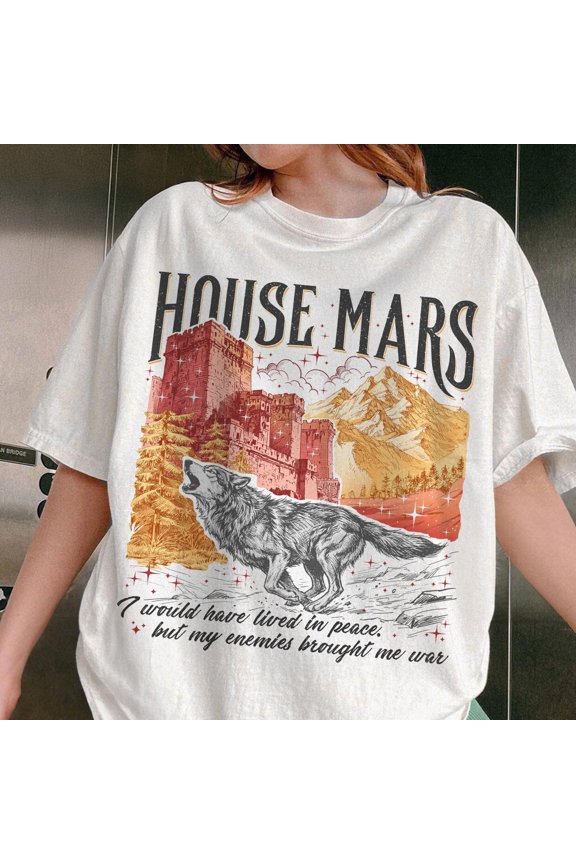 House Mars Red Rising TShirt For Fan Red Rising Bookish Merch Omnis Ver Lupus Scifi Lover