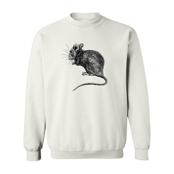 House Mouse Pencil Drawing Sweatshirt Men -Image by Shutterstock, Male 4X-Large