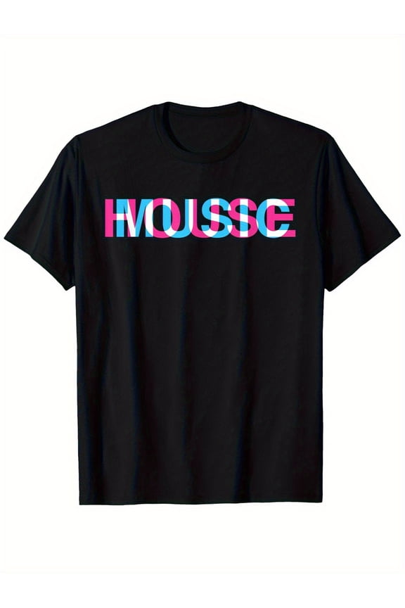 House Music Glitch Optical Illusion- EDM Rave DJ T-Shirt