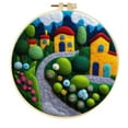 thumbnail image 1 of House Needle Felting Set, Beginner Felt Painting Set, With Wool Felt Painting Set, Decorative Frame, Suitable for Home Decoration, 1 of 8