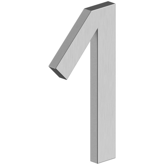 House Number 1 with Risers (E Series) - Stainless Steel