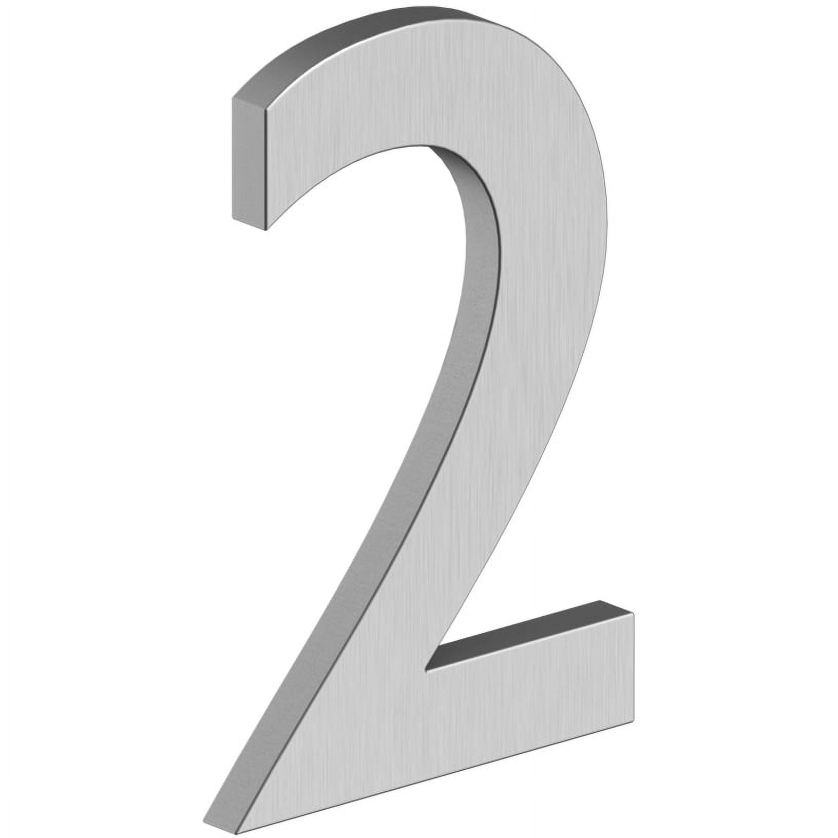 House Number 2 with Risers (B Series) - Stainless Steel