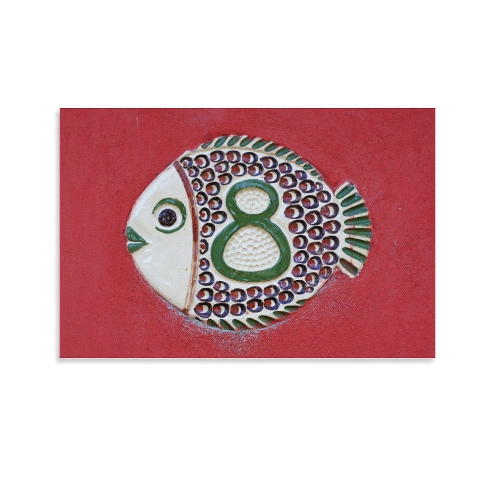 House Number Eight Fish Mosaic Canvas Art Poster And Wall Art Picture ...