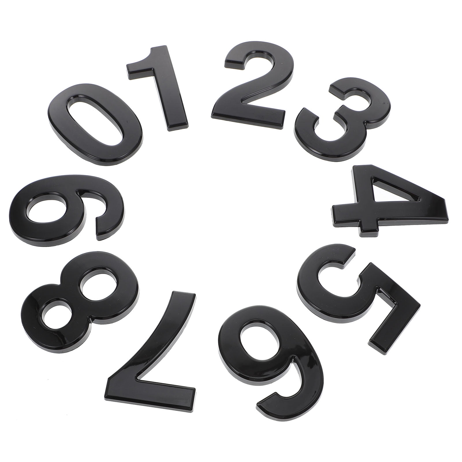 House Number Mailbox Letters Stickers for Cars Adhesive 3d Door Address Sign Numbers 10 Pcs