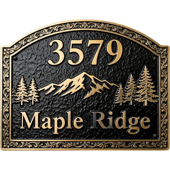House Number Sign Custom Street Metal Signs Mailbox Door Room Classic Wall