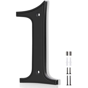 House Numbers 1, Emotionlite House Address Numbers, Black Large Modern House Numbers for Outside, Metal Mailbox Number, 5" Zinc Alloy Style