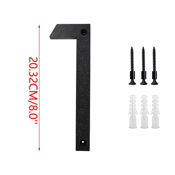 House Numbers 8 Inch Abs Plastic for Outside, Modern House Number Sign for Front Door Wall, Weatherproof Rust-Proof Easy to Install Address Numbers for Home, Apartment, Garage, Yard, Mailbox