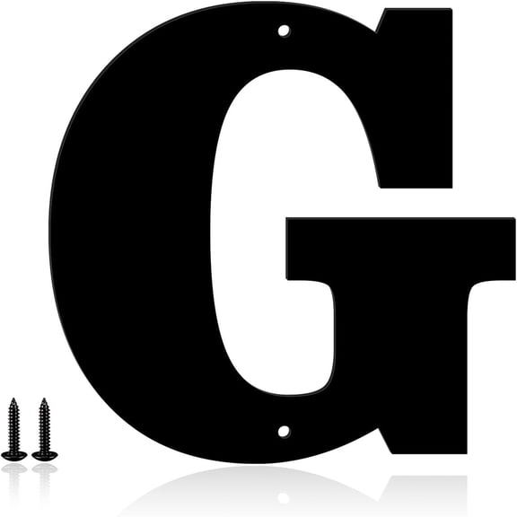 House Numbers, House Address Letters and Numbers for Outside Signs - Metal Letters Door Numbers Signage Street Address Plaque for Garden Door Mailbox Dr (Letter G)