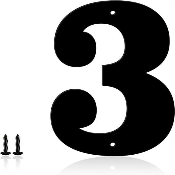 House Numbers, House Address Letters and Numbers for Outside Signs - Metal Letters Door Numbers Signage Street Address Plaque for Garden Door Mailbox Dr (Number 3)