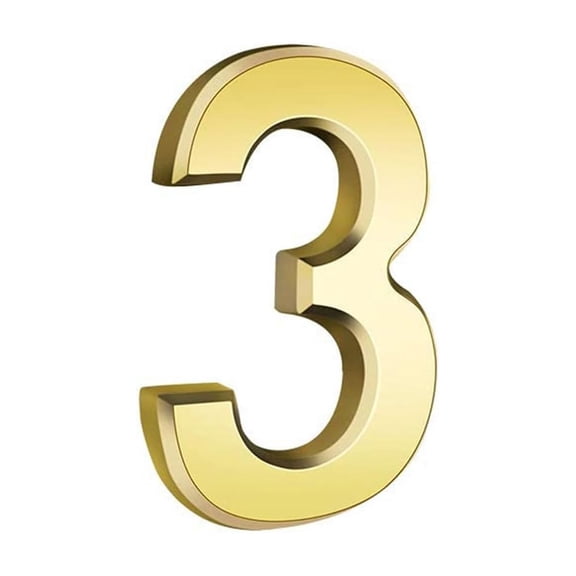 House Numbers Mailbox Numbers 0-9, 3D Door Address Numbers Self Adhesive Mailbox Numbers Sticker or House, Apartment, Office, Hotel Room, Mailbox Signs (Gold,2.8 Inch)