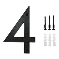House Numbers,Numbers,House Address Numbers for Outside,Metal Address Numbers for Outdoor,5 Inch Modern Metal House Numbers Door Number House Address Letters And Numbers For Outside(#4 5in)