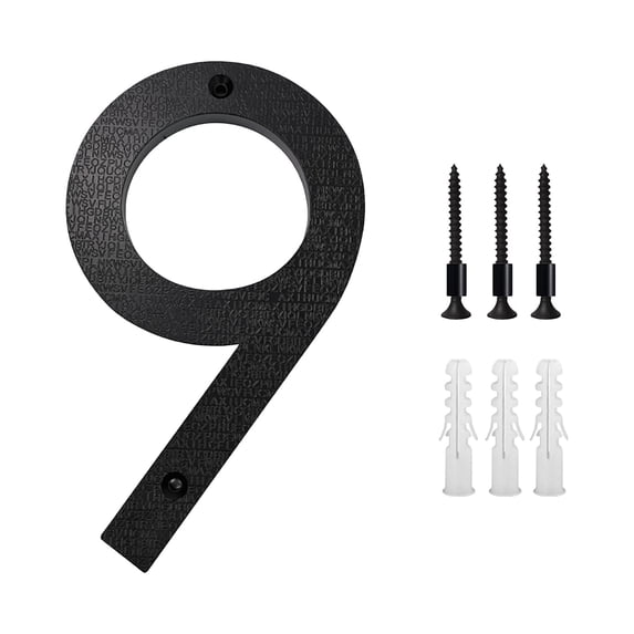 House Numbers for Outside, 10 Inch Plastic Address Numbers, Modern House Number Sign with Weather-Resistant Coating, Easy to Install Wall Mount for Home, Apartment, Mailbox