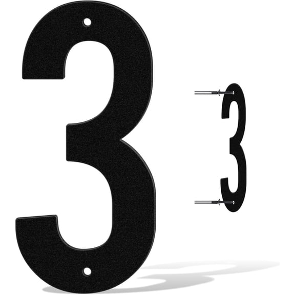 House Numbers for Outside,Unique Metal Address Numbers for House,Weatherproof Outdoor House Numbers with Available Complete A-Z Letters,Black Metal Letters for Outdoor Signs3",3