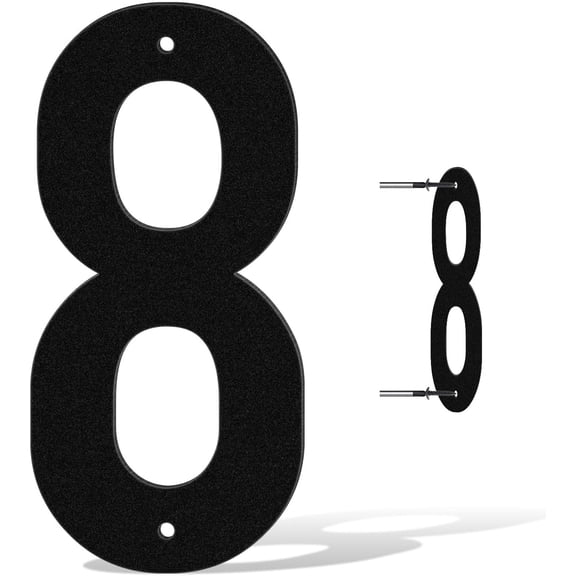 House Numbers for Outside,Unique Metal Address Numbers for House,Weatherproof Outdoor House Numbers with Available Complete A-Z Letters,Black Metal Letters for Outdoor Signs3",8