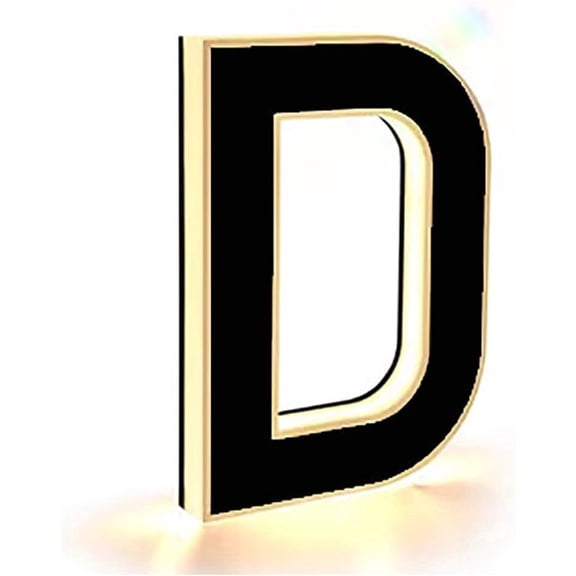House Numbers - Waterproof LED Address Sign for Outside, Large Illuminated Modern House Numbers(1pc-D)