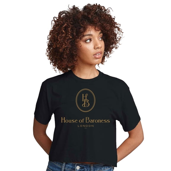 House Of Baroness - Juniors Cropped Cotton Blend T-Shirt