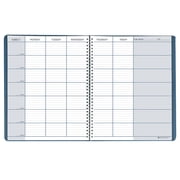 House Of Doolittle Teachers Planner Embossed Simulated Leather Cover 11 x 8-1/2 Blue 50907