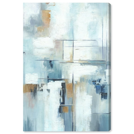 House Of Lines II Blue Abstract Wall Art Canvas Wall Art by Art Remedy, Gallery Wrapped, 36" x 54"