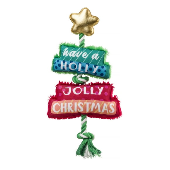 House Of Paws Merry and Bright Tree Christmas Dog Toy