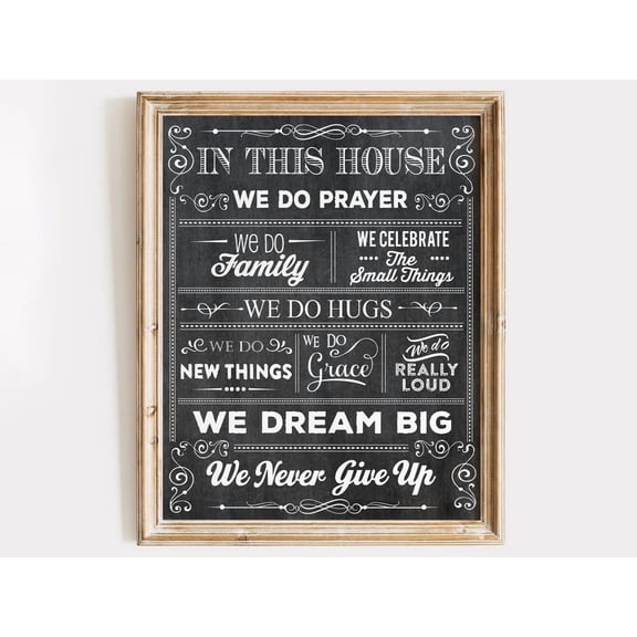 House Of Prayer Wall Art Print With Christian Faith Home Decor