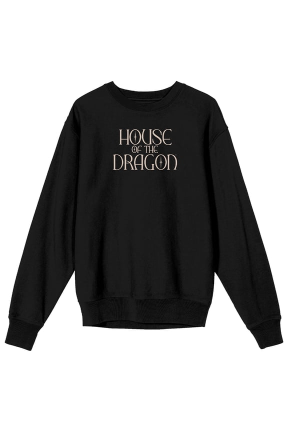 House Of The Dragon Family Tree Adult Black Crew Neck Long Sleeve Sweatshirt-XXL